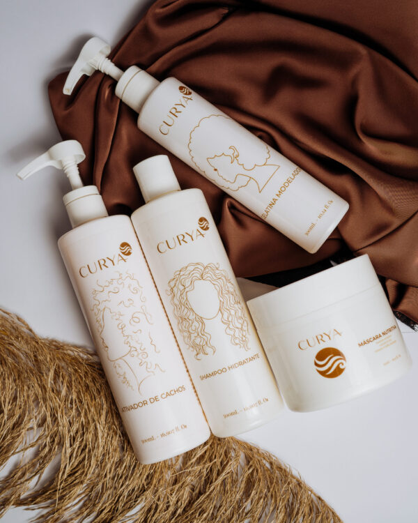 Kit Cachos Definidos:  Shampoo, Máscara, ativador & Gelatina